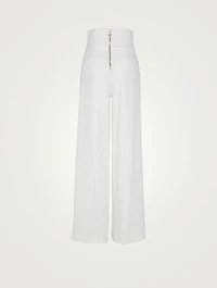 Tweed Wide-Leg Pants