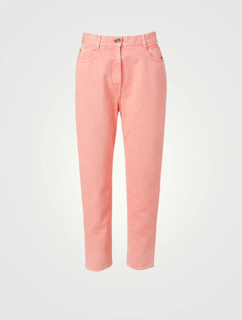 Boyfriend Jeans With 'B' Rivet