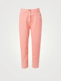 Boyfriend Jeans With 'B' Rivet
