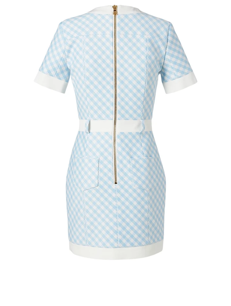 Cotton Mini Dress Gingham Print