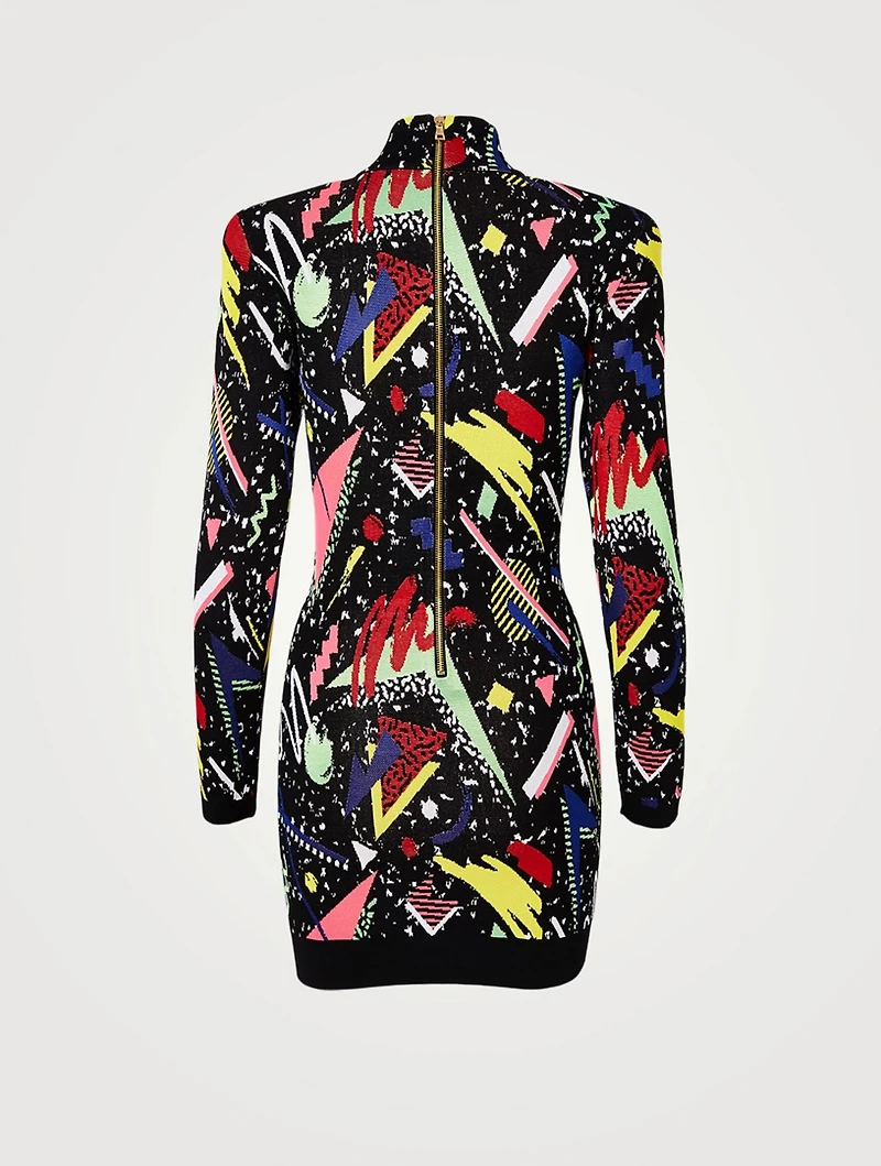 80s Jacquard Mini Dress