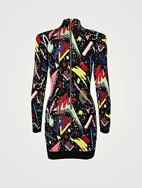 80s Jacquard Mini Dress