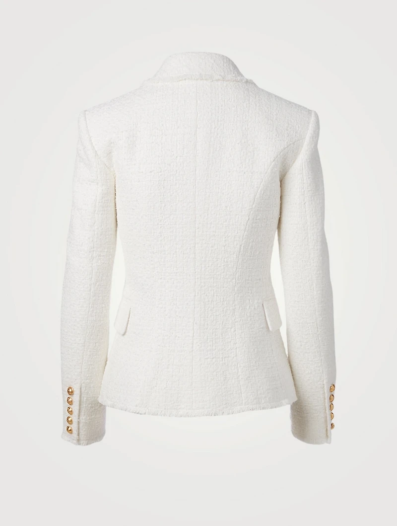 Tweed Bouclé Double-Breasted Blazer