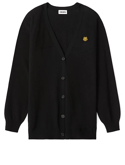 Tiger Crest Cotton Cardigan