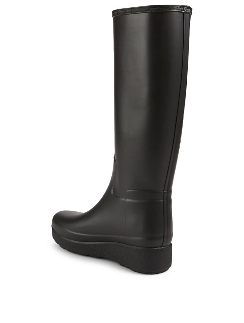 Rubber Creeper Knee-High Boots