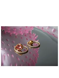Waratah Hoop Earrings With Crystals