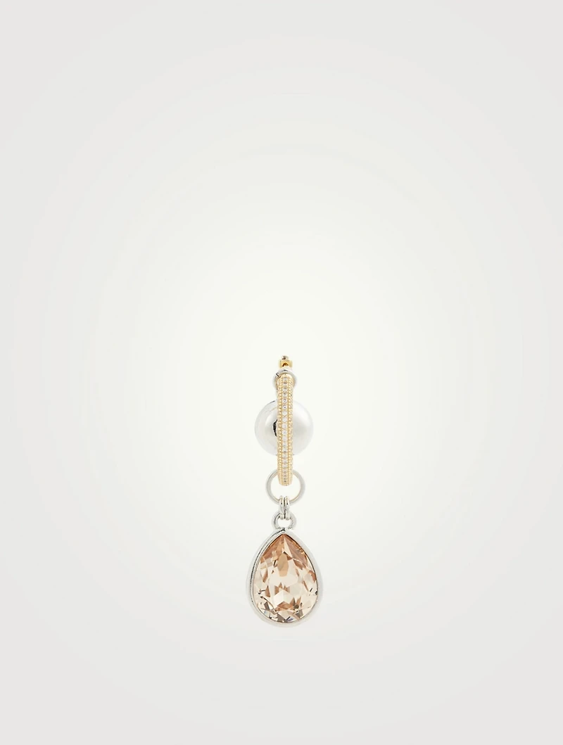 Hyacinth Hoop Earring With Crystal