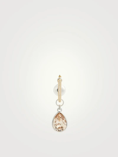 Hyacinth Hoop Earring With Crystal