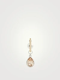 Hyacinth Hoop Earring With Crystal