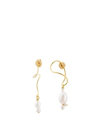 Twister Earrings With Pearls