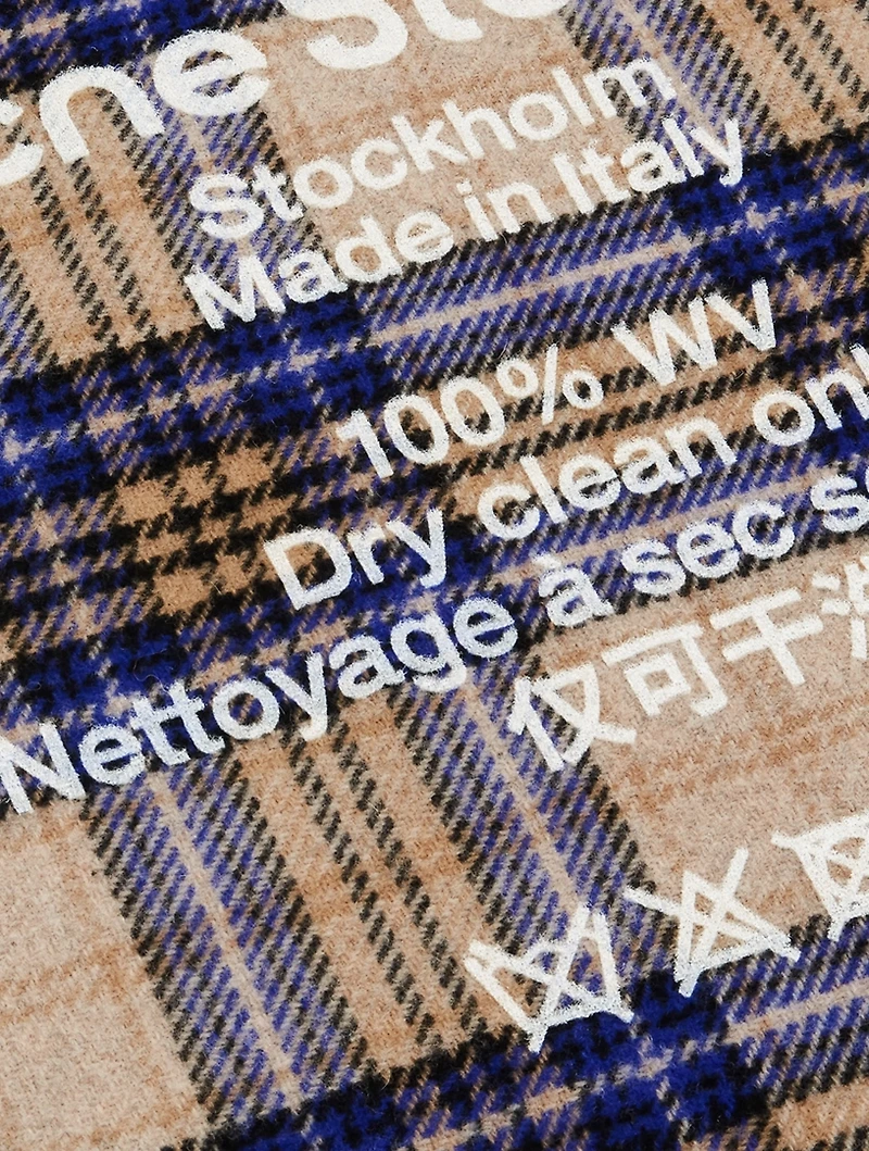 Tartan Wool Logo Scarf