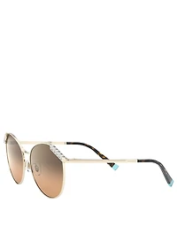 Wheat Leaf Round Sunglasses With Crystal