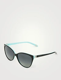 Cat Eye Sunglasses With Crystals