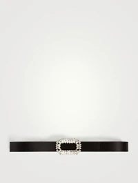 Pilgrim Buckle Silk Satin Belt
