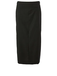Pol Wool And Silk Midi Skirt