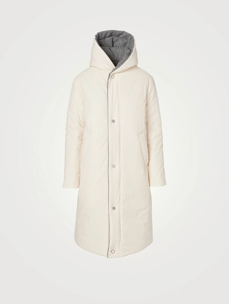 Reversible Sustainable Down Wool Coat