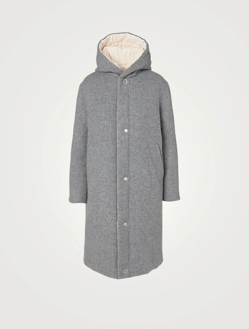 Reversible Sustainable Down Wool Coat