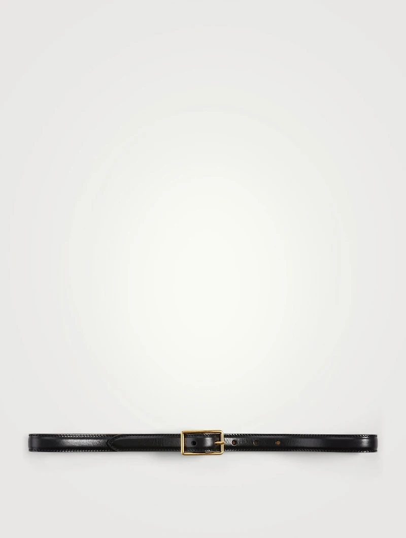 Thin Geometric Leather Belt