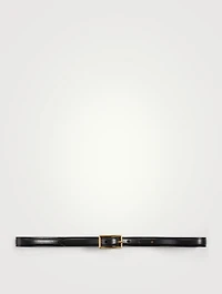 Thin Geometric Leather Belt