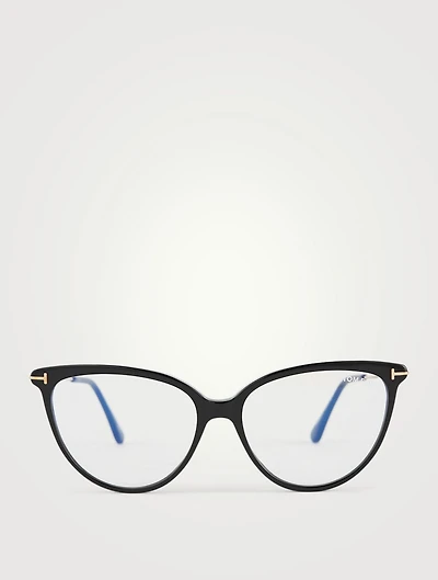 Cat Eye Optical Glasses With Blue Block Lenses