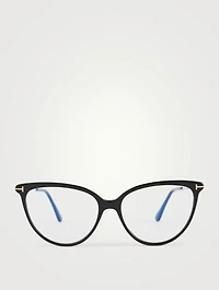 Cat Eye Optical Glasses With Blue Block Lenses