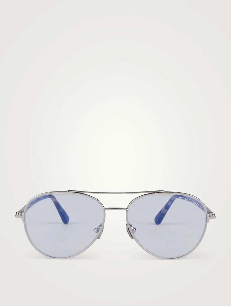 Aviator Optical Glasses With Blue Block Lenses