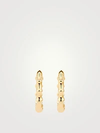 14K Gold Impala Horn Huggie Hoop Earrings