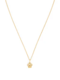 14K Gold Paw Necklace With Diamonds