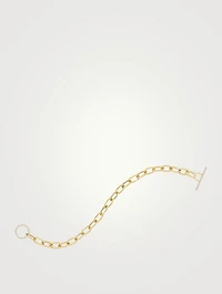 Jumbo 14K Gold Toggle Bracelet With Diamonds