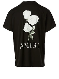Cotton Logo T-Shirt With Flower Back