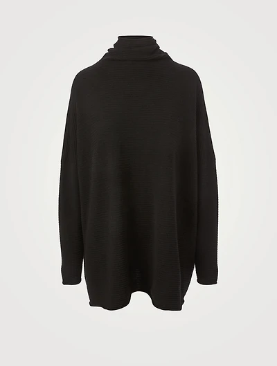 Cashmere Ribbed Tunic Sweater