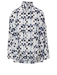 Silk Shirt Square Print