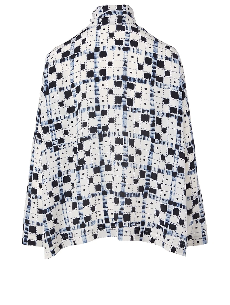 Silk Shirt Square Print