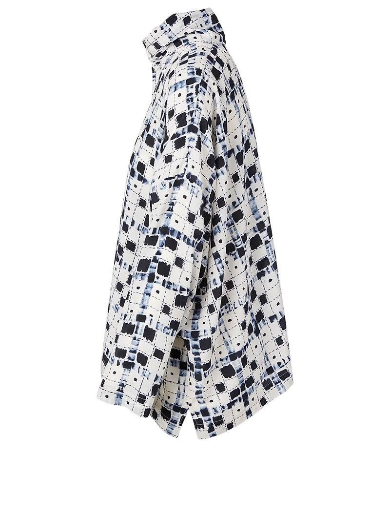 Silk Shirt Square Print