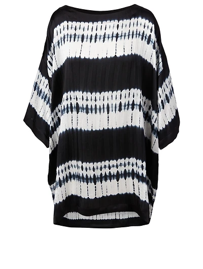 Shibori Silk Tunic Top