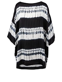 Shibori Silk Tunic Top