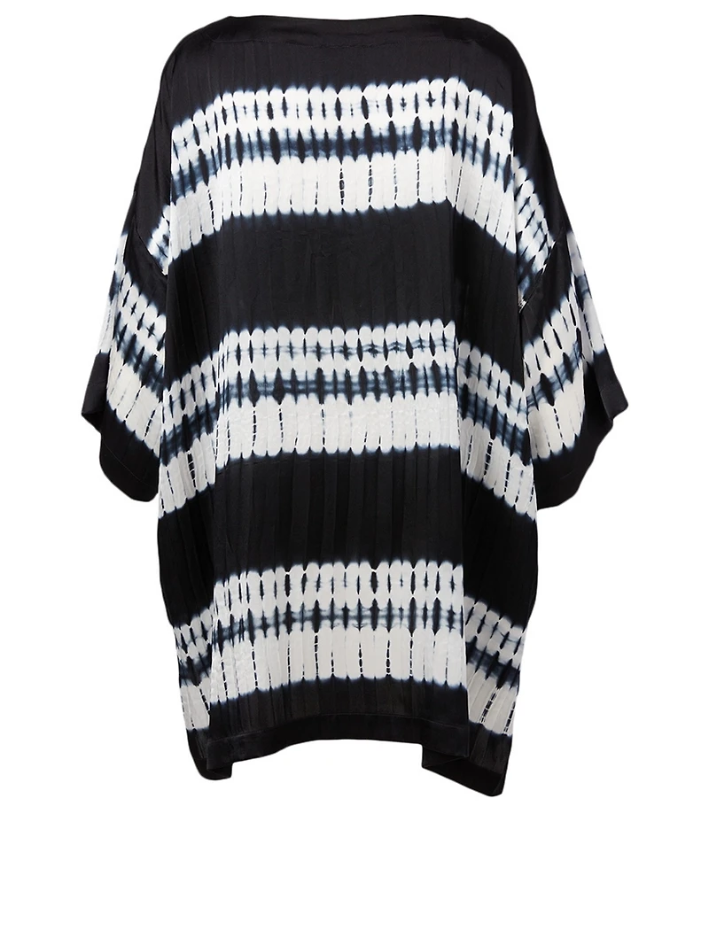Shibori Silk Tunic Top