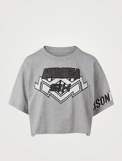 Cropped T-Shirt With Motocross Logo