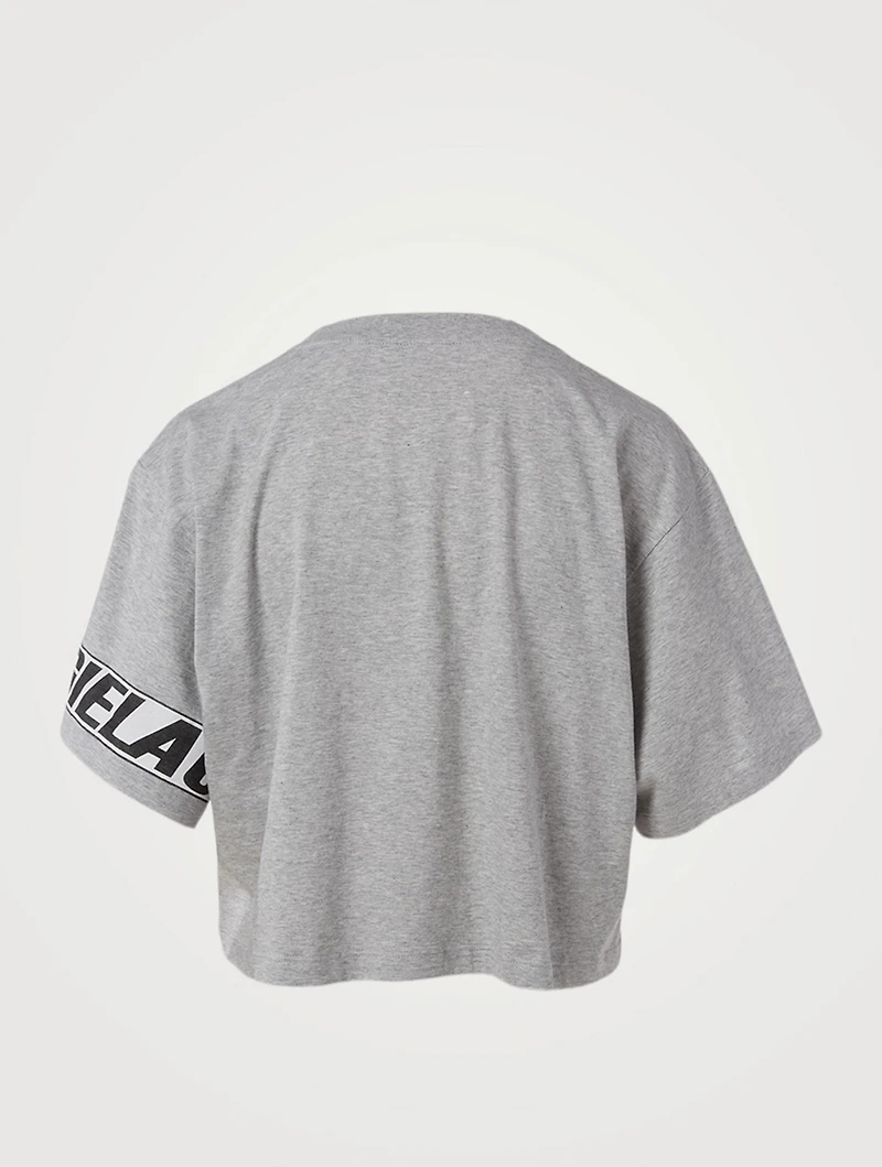 Cropped T-Shirt With Motocross Logo