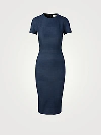Textured Jacquard Fitted T-Shirt Dress