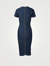 Textured Jacquard Fitted T-Shirt Dress