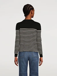 Cotton And Wool Sweater Striped Print