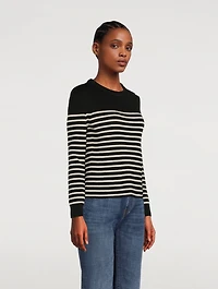 Cotton And Wool Sweater Striped Print