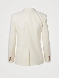 Wool Double-Breasted Tailored Blazer