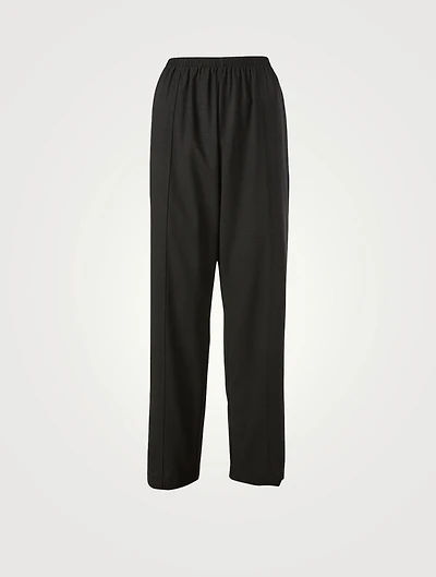 Wool Stretch Slim-Fit Pants