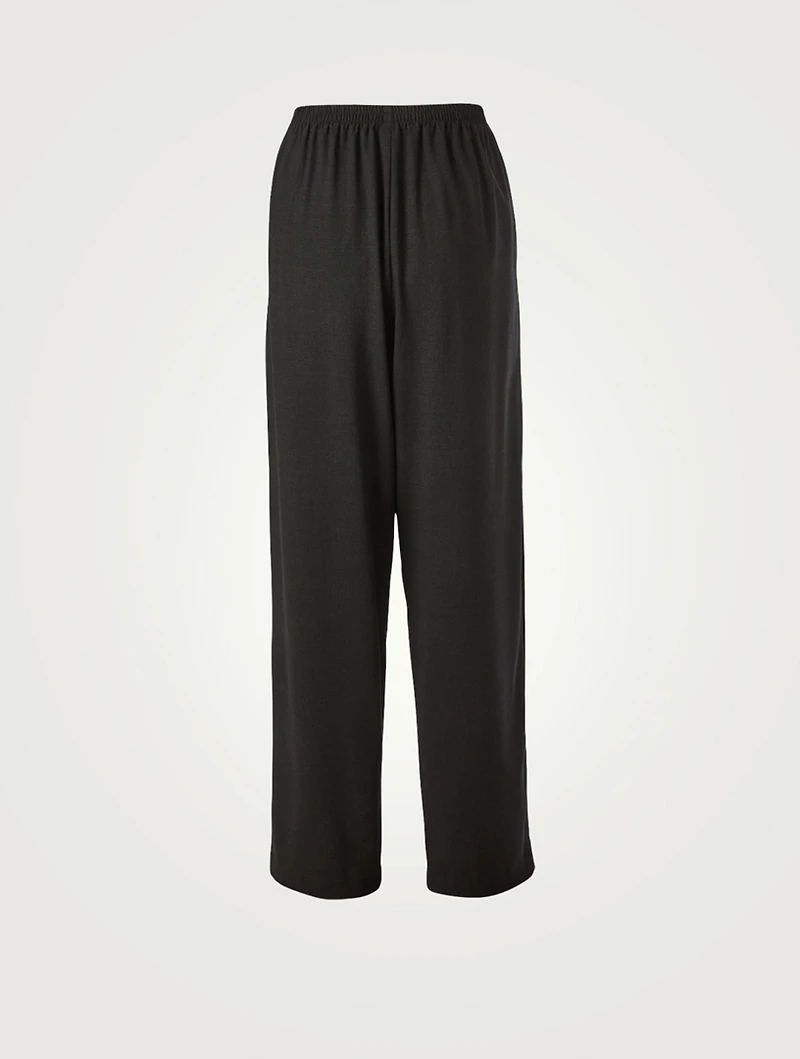 Wool Stretch Slim-Fit Pants