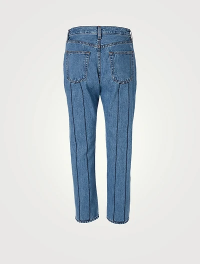 Tate Open Navy Crop Jeans