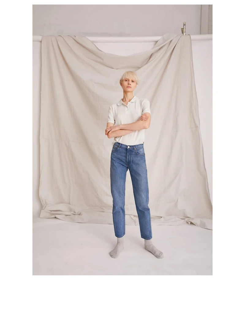 Tate Open Navy Crop Jeans
