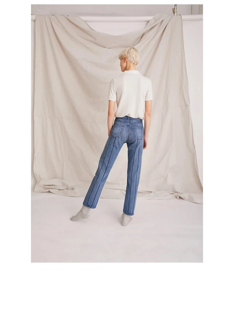Tate Open Navy Crop Jeans