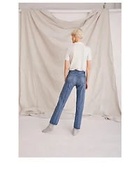 Tate Open Navy Crop Jeans